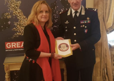 ARCA CEO with Gen. Fabrizio Parrulli, of the Comando Carabinieri Tutela Patrimonio Culturale.